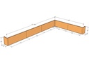 Retaining wall L-internal 13' 10.5" x 7'4.5" long x 18"T