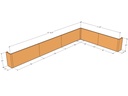 Retaining wall L-internal 13' 10.5" x 7'4.5" long x 24"T