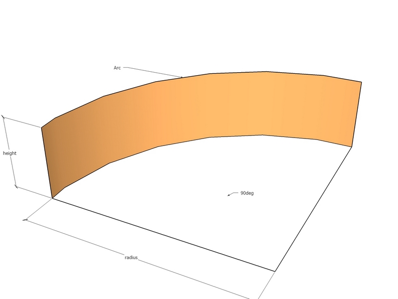 Corten Quarter R30" x 12" tall Arc =47.1"