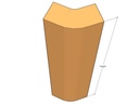 45deg 2" round corner joiner ext-15"