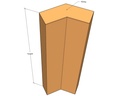45deg 2" square corner joiner int-12"
