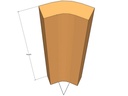 45deg 2" round corner joiner int-12"