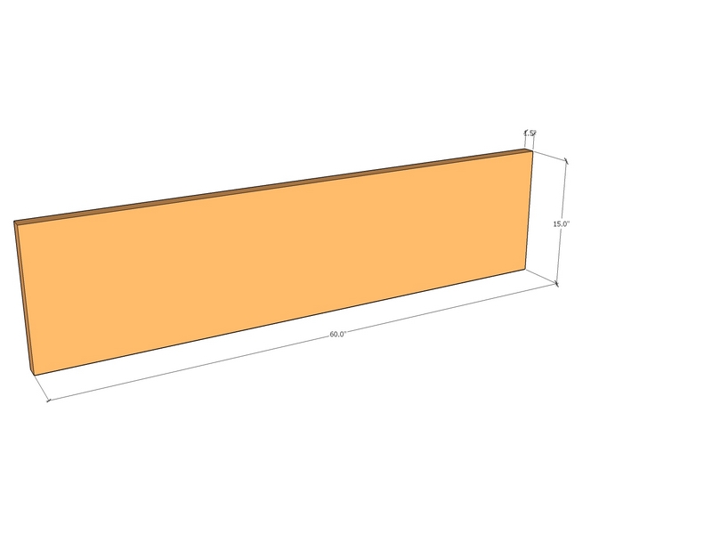 Corten Panel 60" x 15" x 14ga