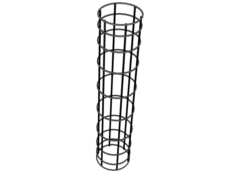 [CorPosCag1800-280] Post Reo Cage Galv 6ft x 11" dia