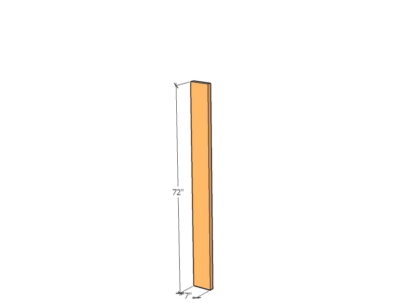 [CorC-sect-72-7-1-11] Fence C sect 72" x 7" x 1" x 11ga
