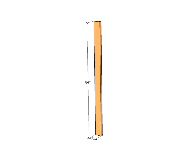[CorC-sect-84-5-1-11] Fence C sect 84" x 5" x 1-1/8" x 11ga