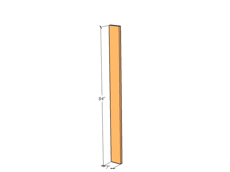 [CorC-sect-84-7-1-11] Fence C sect 84" x 7" x 1-1/8" x 11ga