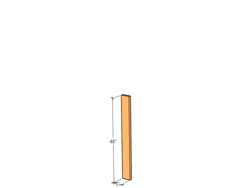 Fence C sect 48" x 5" x 1" x 11ga