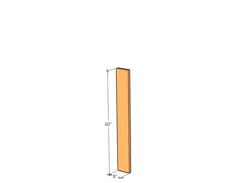 [CorC-sect-60-8-1-11] Fence C sect 60" x 8" x 1" x 11ga