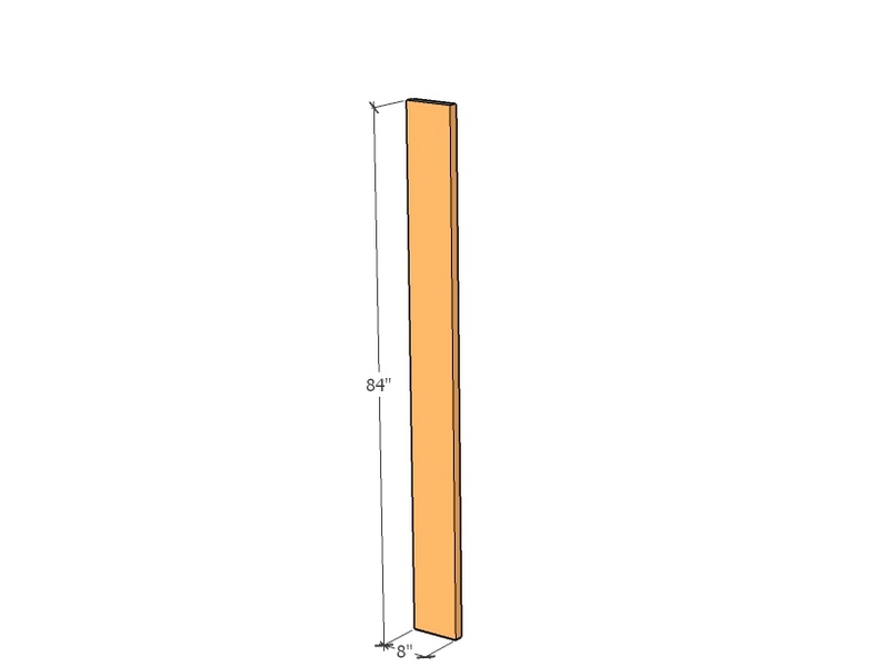 Fence C sect 84" x 8" x 1-1/8" x 11ga
