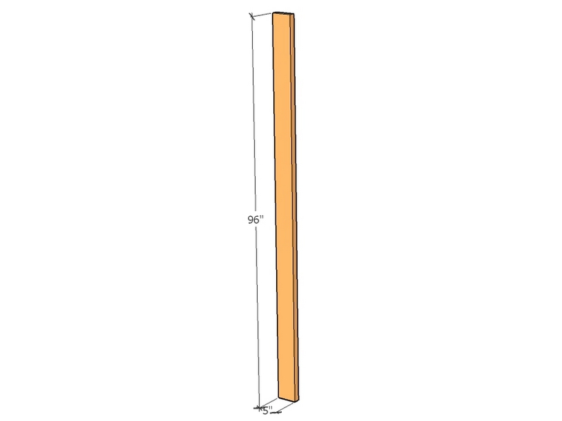 [CorC-sect-96-5-1-11] Fence C sect 96" x 5" x 1-3/16" x 11ga