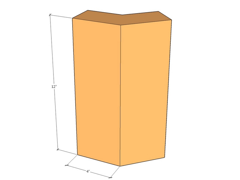 FT2.5" edge 45deg ext joiner-12"