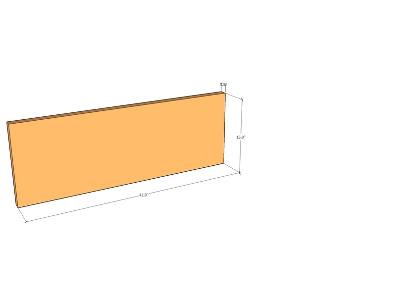 Corten Panel 42" x 15" x 11ga Top