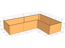 L-shaped planter kit 10'2" x 7'2" x 40" x 24"T