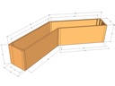 L45-shaped 5'0"-5'0"-18"-21"T