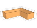 L-shaped planter kit 6'8" x 5'8" x 28" x 18"T