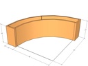 Quarter planter 48"-60" radius x 24"T