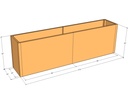 Rectangular planter kit 8'4" x 19" x 30"T