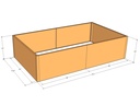 Rectangular planter kit 8'4" x 4'10" x 24"T