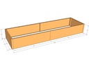 Rectangular planter kit 9'10" x 34" x 15"T