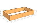 Rectangular planter kit 9'10" x 4'10" x 18"T