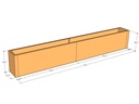 Rectangular planter kit 9'11" x 12" x 18"T