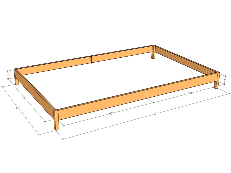 Rectangular planter kit 10'4" x 6'4" x 6"T