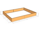 Rectangular planter kit 11'4" x 8'4" x 15"T