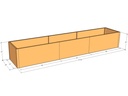 Rectangular planter kit 11'10" x 28" x 21"T