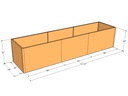 Rectangular planter kit 11'10" x 34" x 30"T