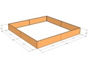 Rectangular planter kit 12'4" x 12'4" x 18"T
