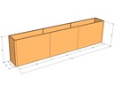 Rectangular planter kit 12'4" x 19" x 36"T