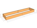 Rectangular planter kit 12'4" x 34" x 12"T