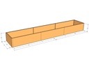 Rectangular planter kit 15'4" x 34" x 18"T