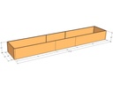 Rectangular planter kit 15'10" x 34" x 18"T