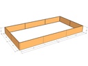 Rectangular planter kit 16'4" x 8'4" x 18"T