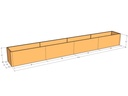 Rectangular planter kit 16'4" x 22" x 21"T