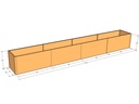 Rectangular planter kit 16'4" x 25" x 24"T