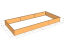Rectangular planter kit 16'4" x 7'4" x 18"T