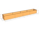 Rectangular planter kit 17'4" x 28" x 21"T