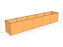 Rectangular planter kit 17'4" x 34" x 36"T