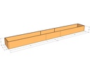 Rectangular planter kit 17'10" x 25" x 15"T