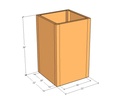 Rectangular planter kit 22" x 22" x 36"T