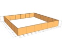 Rectangular planter kit 18'4" x 18'4" x 30"T
