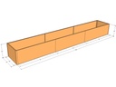 Rectangular planter kit 18'4" x 34" x 24"T