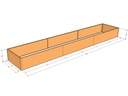 Rectangular planter kit 18'4" x 40" x 18"T