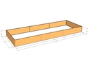 Rectangular planter kit 18'4" x 6'4" x 18"T