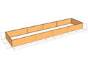 Rectangular planter kit 19'4" x 4'4" x 18"T