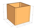 Rectangular planter kit 25" x 25" x 24"T