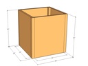Rectangular planter kit 28" x 28" x 30"T